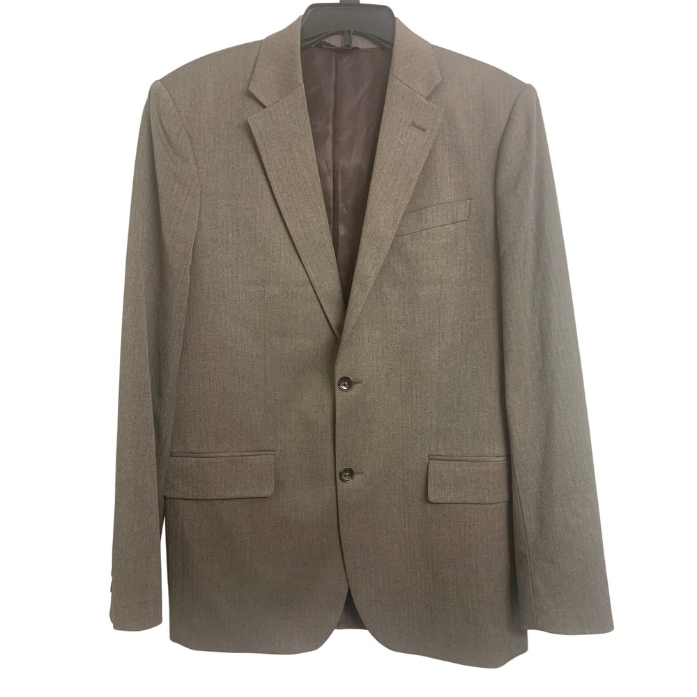 Banana Republic 42L Brown Chevron Herringbone Blazer Sport Coat Jacket